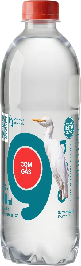 Garrafa Goyá 500ml, rótulo Garça-vaqueira