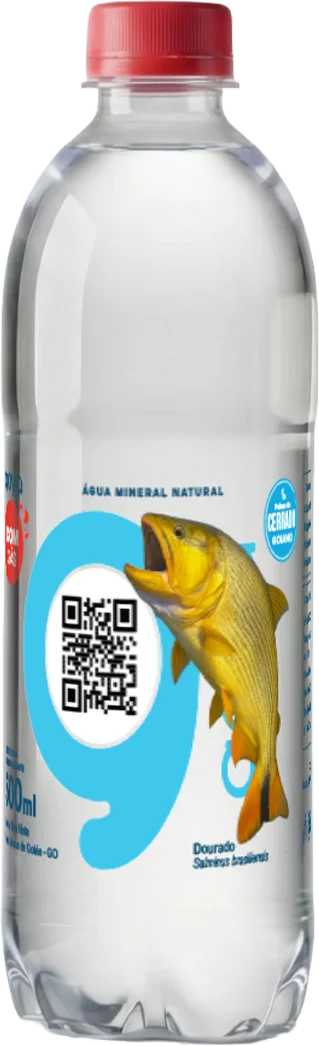 Garrafa Goyá 500ml, rótulo Dourado