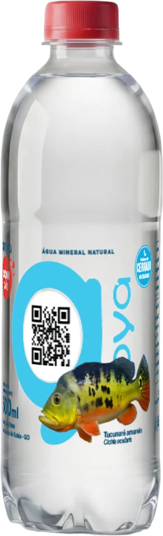 Garrafa Goyá 500ml, rótulo Tucunaré-amarelo